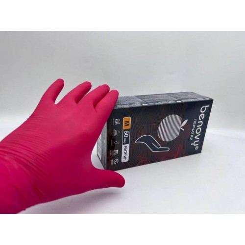 BENOVY MULTICOLOR НИТРИЛ медицинские цветные перчатки в Ангарске