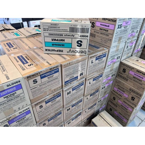 BENOVY MULTICOLOR НИТРИЛ медицинские цветные перчатки в Ангарске