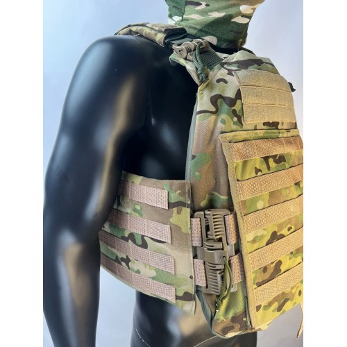 Бронежилет ЗАЩИТНИК в Ангарске с кевларовым баллистическим пакетом C2, капами и бронеплитами Бр5