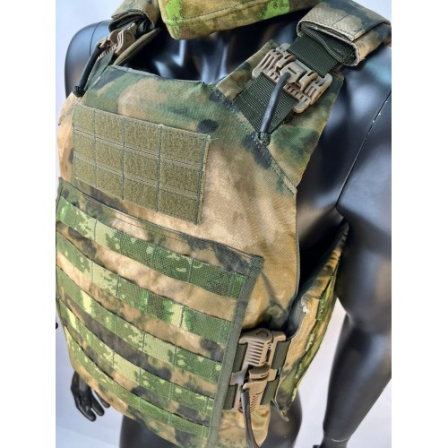 Бронежилет ЗАЩИТНИК в Ангарске с кевларовым баллистическим пакетом C2, капами и бронеплитами Бр5