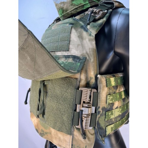 Бронежилет ЗАЩИТНИК в Ангарске с кевларовым баллистическим пакетом C2, капами и бронеплитами Бр5