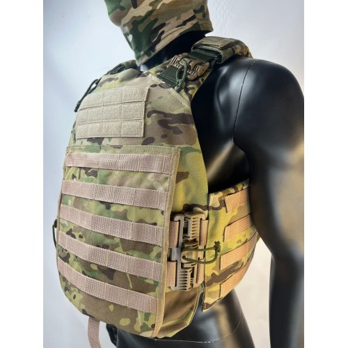 Бронежилет ЗАЩИТНИК в Ангарске с кевларовым баллистическим пакетом C2, капами и бронеплитами Бр5