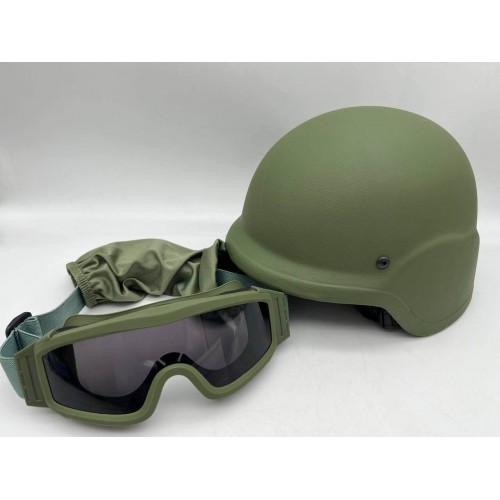 Тактический шлем + тактические ударопрочные армейские очки в Ангарске