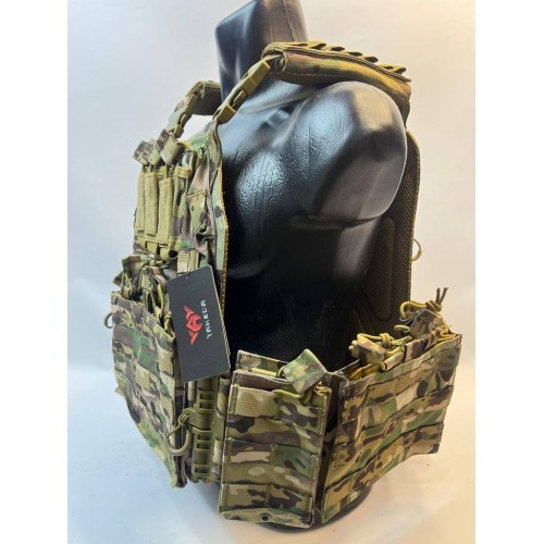 Жилет (плитник быстросъёмный YAKEDA original /разгрузка)2 с подсумками на спине в Ангарске