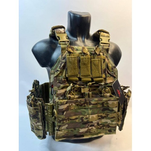 Жилет (плитник быстросъёмный YAKEDA original /разгрузка)2 с подсумками на спине в Ангарске