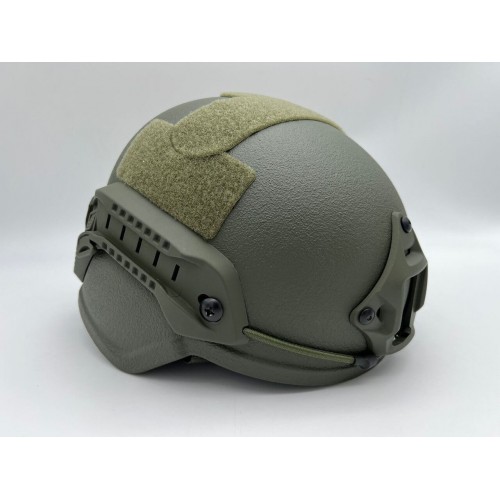 Кевларовый тактический баллистический композитный шлем ACH MICH NIJ IIIA Ops-Core (цвет «олива») / Бр2 класс защиты / с защитой ушей и системой регулировки Венди в Ангарске