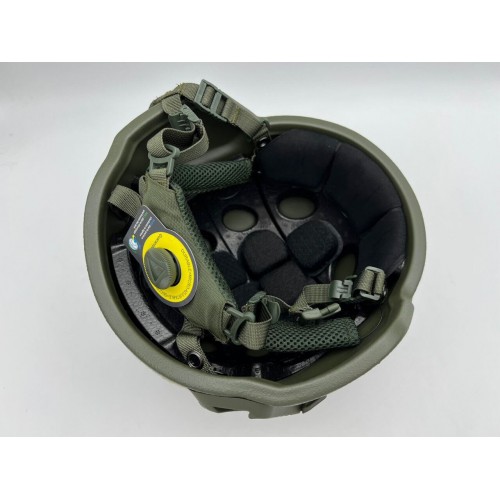 Кевларовый тактический баллистический композитный шлем ACH MICH NIJ IIIA Ops-Core (цвет «олива») / Бр2 класс защиты / с защитой ушей и системой регулировки Венди в Ангарске