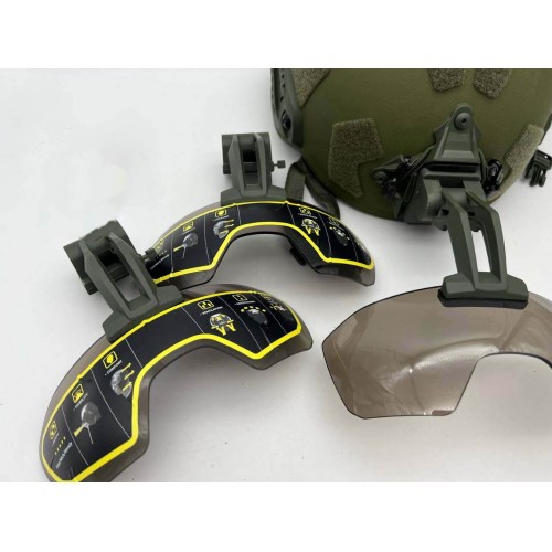 Откидные флип очки с кронштейном на шрауд для тактического шлема в Ангарске