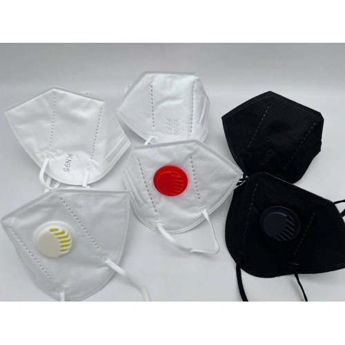 Респираторы KN95 чёрные с клапаном в Ангарске