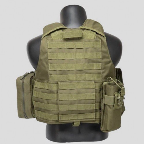 Тактический разгрузочный жилет «5 / пять карманов» с подсумками Tactical Molle Plate Carrier для съемных бронепластин в Ангарске
